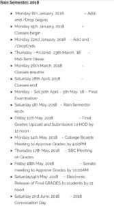 Kwasu academic calendar 2017/2018